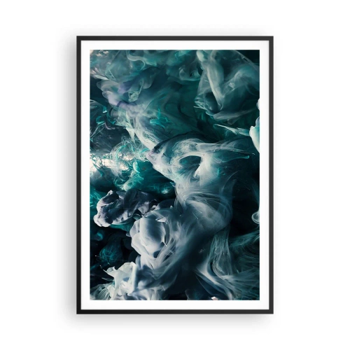 Póster en marco negro - Un movimiento de color - 70x100 cm