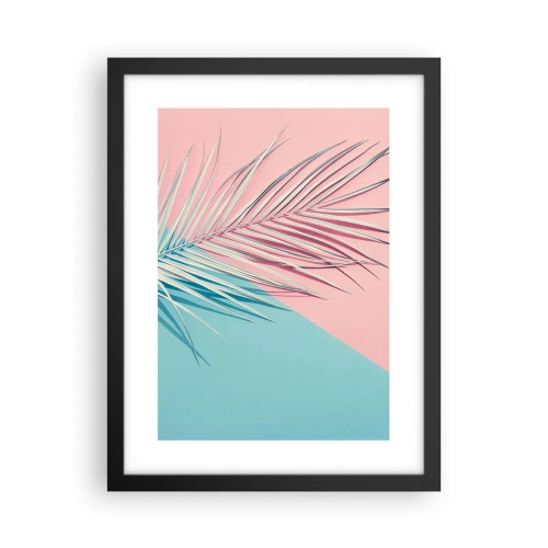 Póster en marco negro - Impresión tropical - 30x40 cm