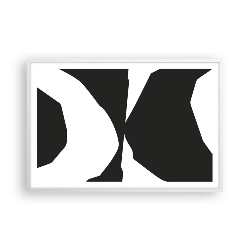 Póster en marco blanco - Positivo-negativo - 91x61 cm