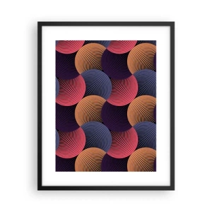Póster en marco negro - En un ritmo circular - 40x50 cm
