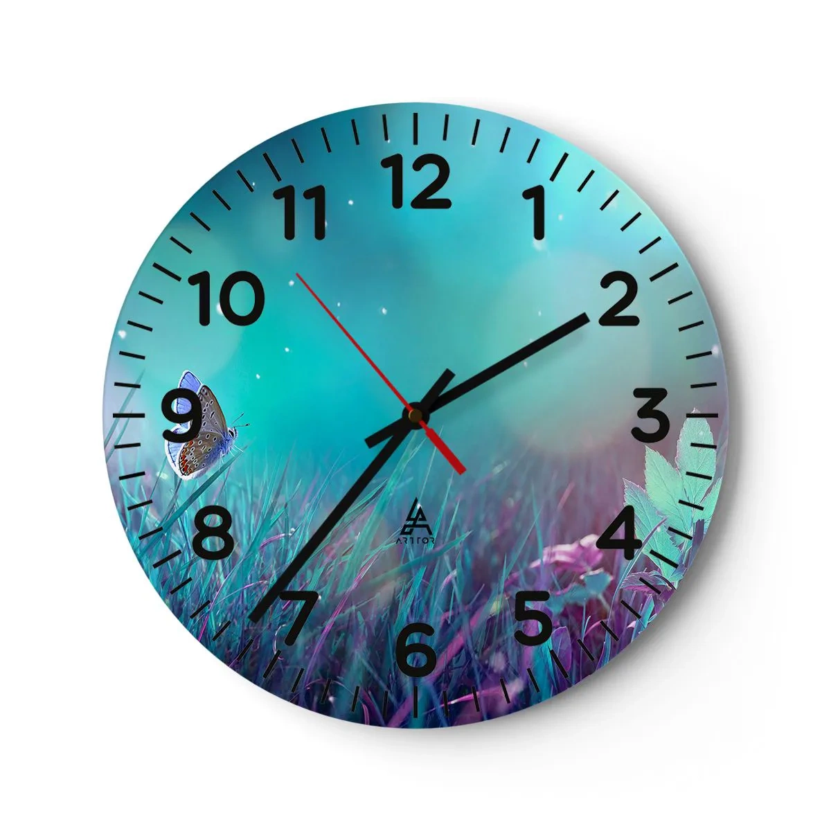 Reloj de pared - Reloj de vidrio - La vida secreta de un prado - 30x30 cm