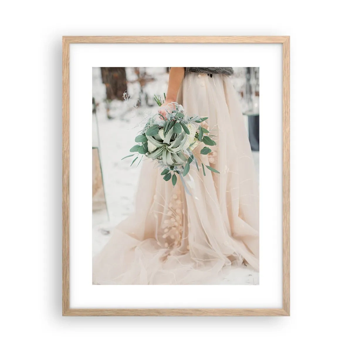 Póster en marco roble claro - Y vivieron felices para siempre - 40x50 cm