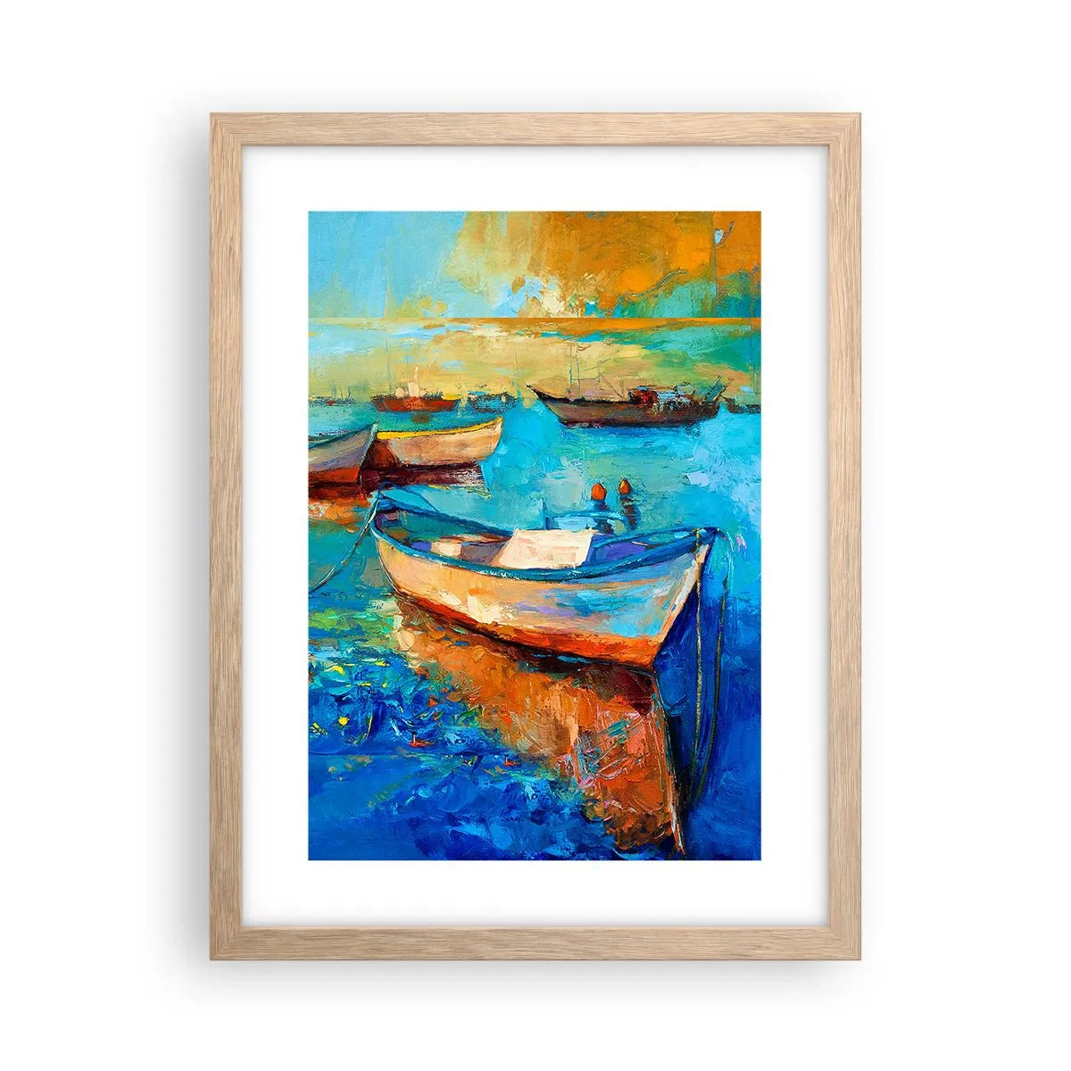 Póster en marco roble claro - En la bahía sur - 30x40 cm