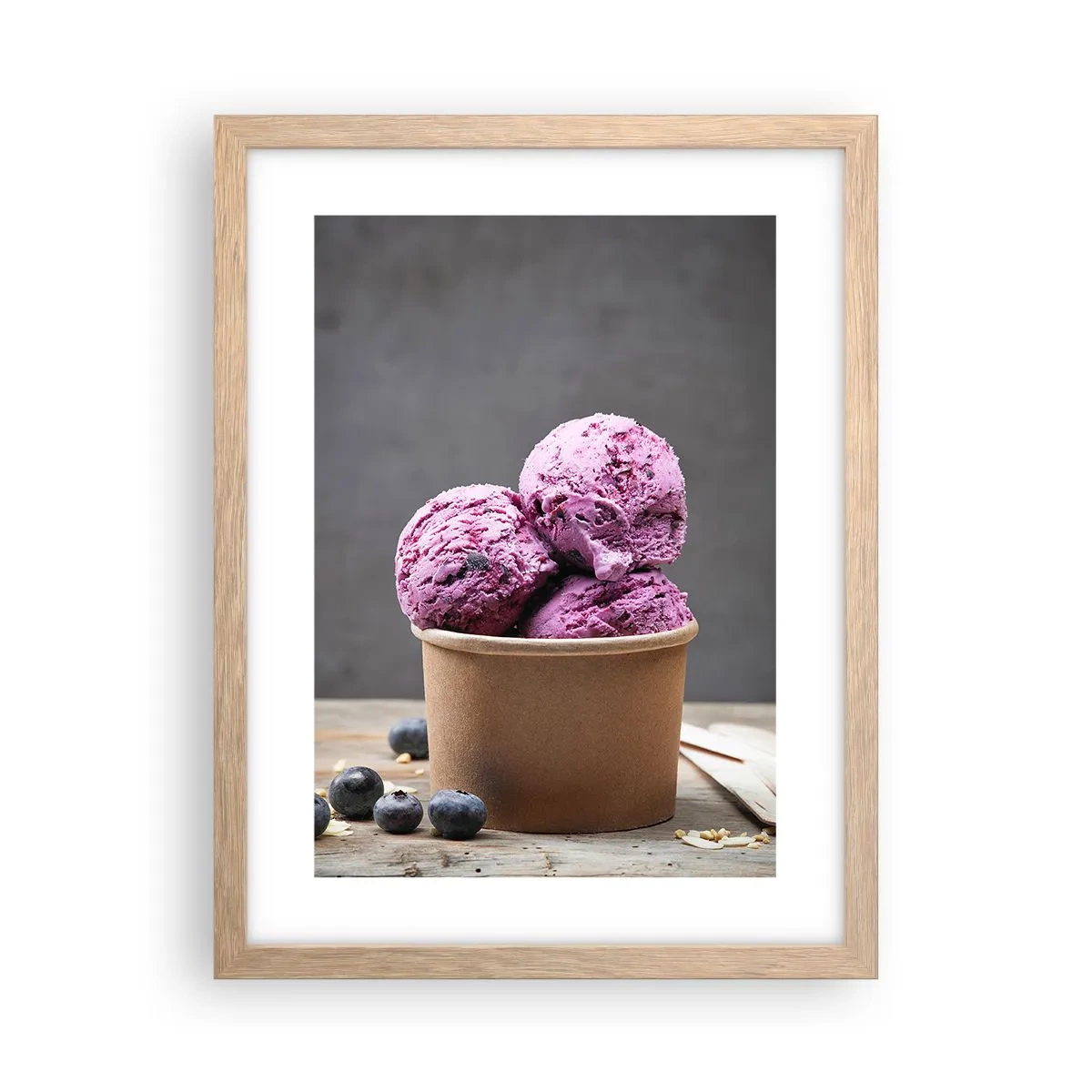 Póster en marco roble claro - Dulzura y frescor - 30x40 cm