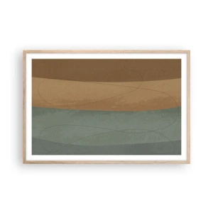 Póster en marco roble claro - Composición horizontal - 91x61 cm