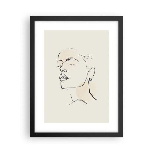 Póster en marco negro - Una mirada orgullosa - 30x40 cm