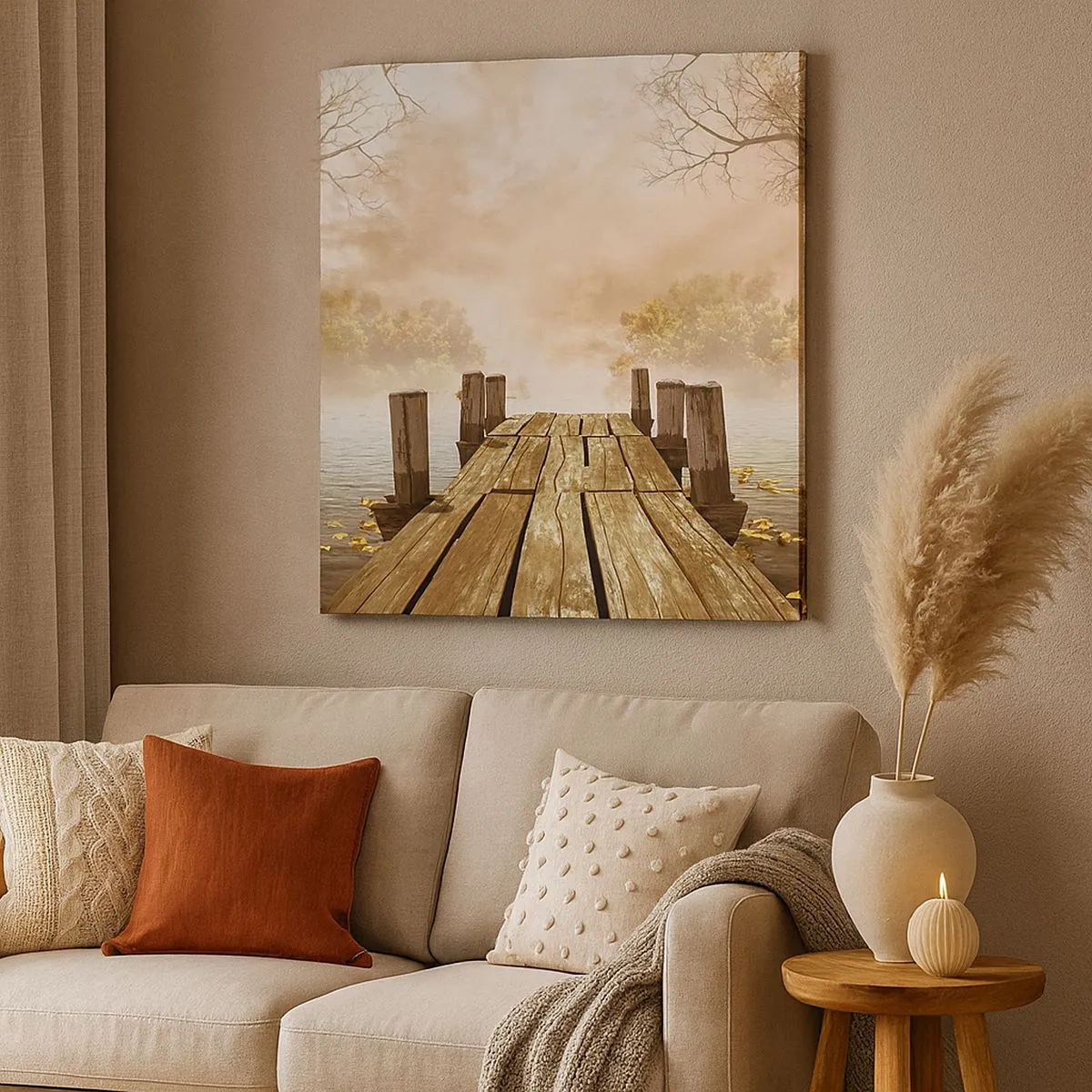 Cuadro sobre lienzo - Impresión de Imagen - La leve tristeza del otoño - 30x30 cm