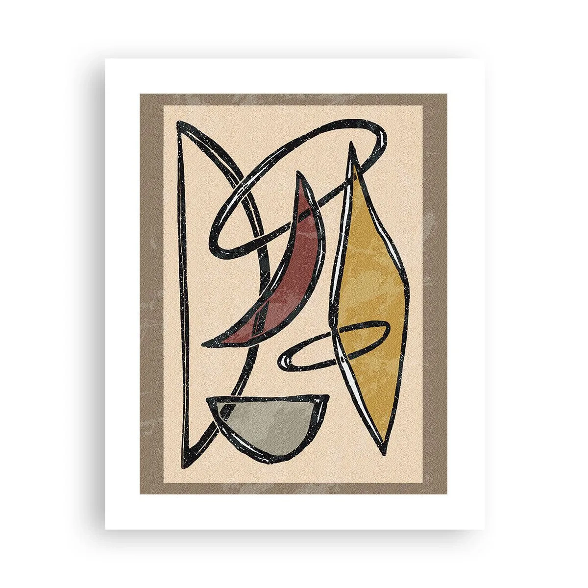 Póster - Composición: arcos y óvalos - 40x50 cm