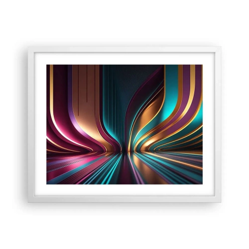 Póster en marco blanco - Arquitectura de la luz - 50x40 cm