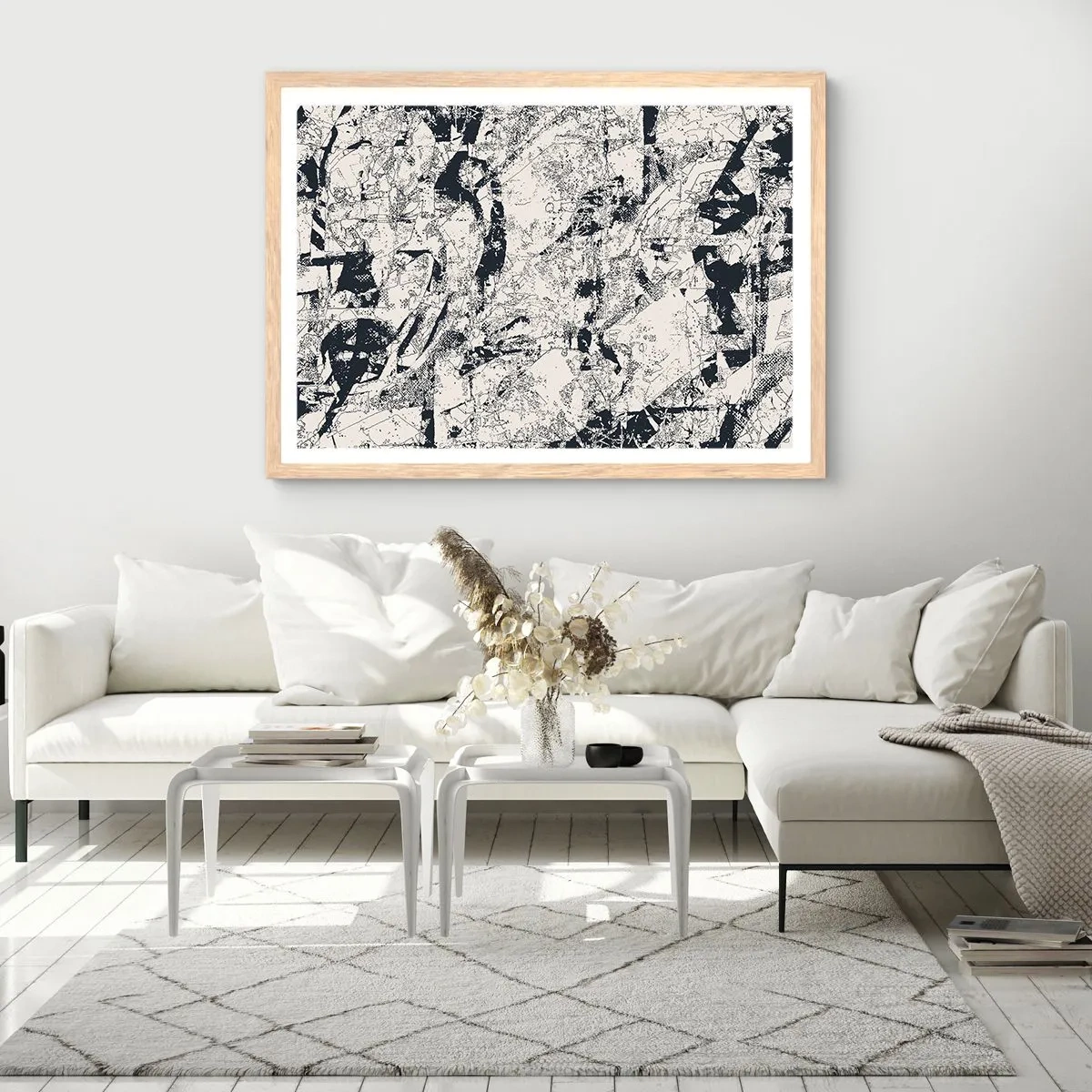 Póster en marco roble claro - La interpenetración de los opuestos - 100x70 cm