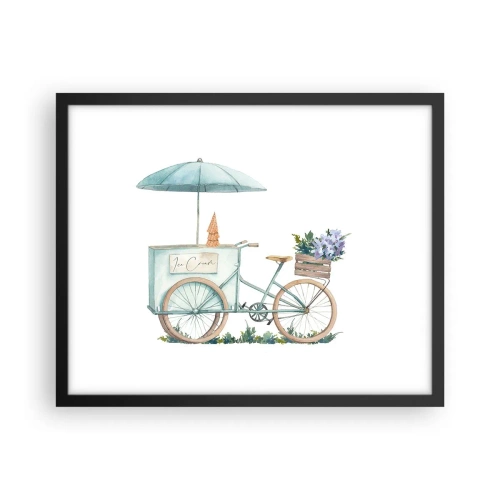 Póster en marco negro - Dulce recuerdo del verano - 50x40 cm