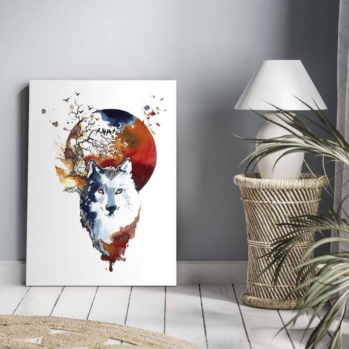 Cuadro sobre lienzo - Impresión de Imagen - El acecho nocturno - 55x100 cm