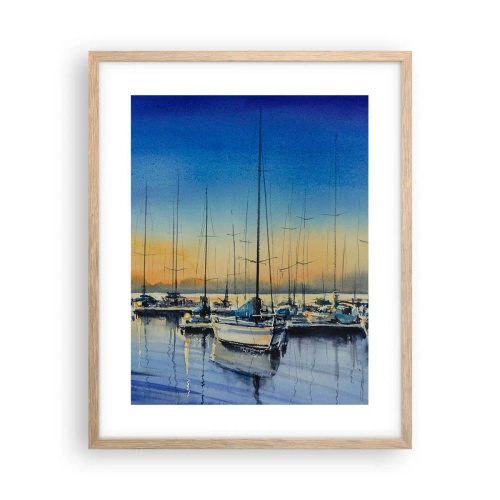 Póster en marco roble claro - El final de un buen día - 40x50 cm