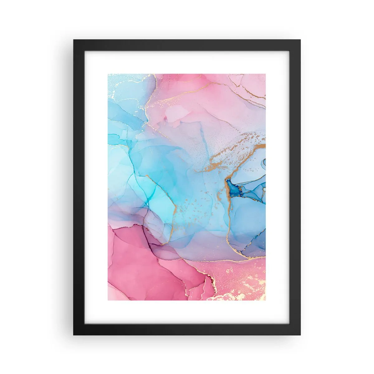 Póster en marco negro - Reuniones y encuentros de colores - 30x40 cm