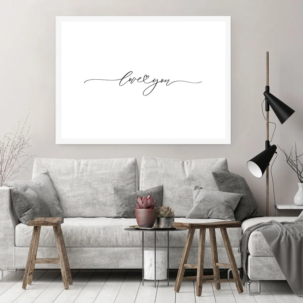 Póster - Negro sobre blanco - 50x40 cm