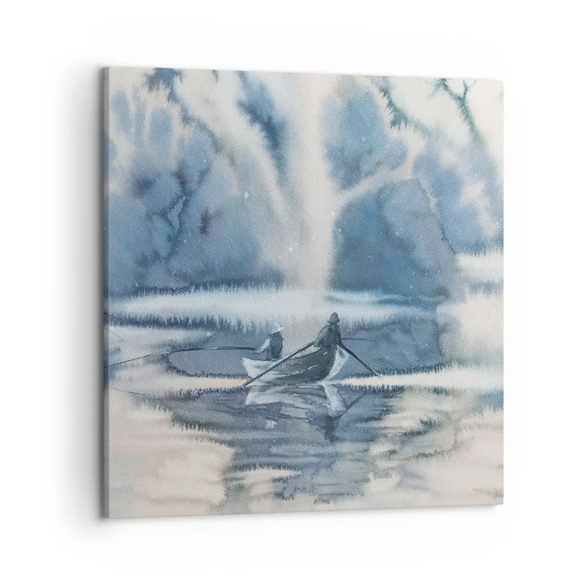 Cuadro sobre lienzo - Impresión de Imagen - Pescadores en su paraíso - 50x50 cm