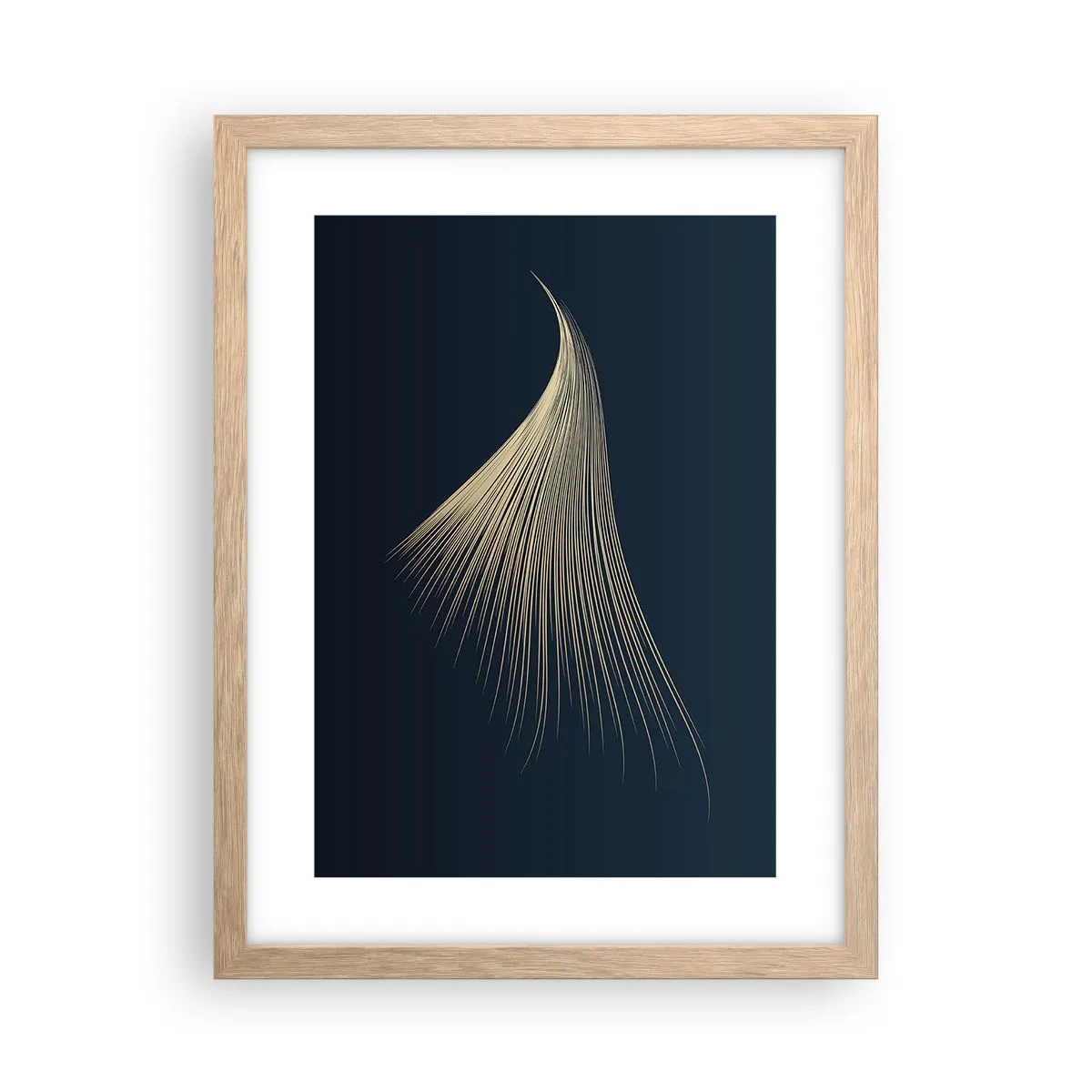 Póster en marco roble claro - Como el cabello de un ángel - 30x40 cm