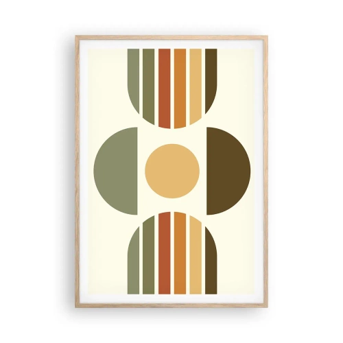 Póster en marco roble claro - Los tonos de la tierra - 70x100 cm