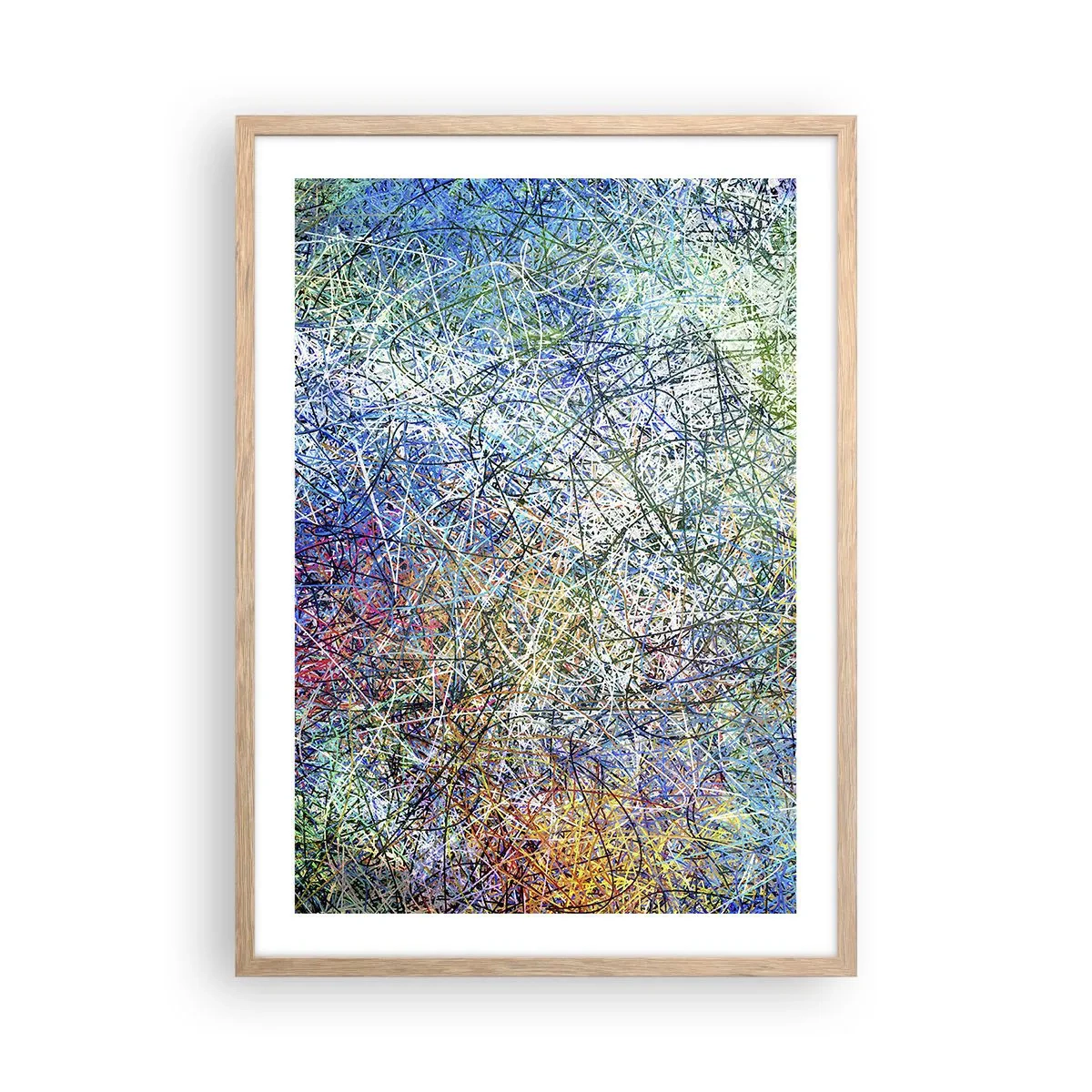 Póster en marco roble claro - No es tan fácil - 50x70 cm