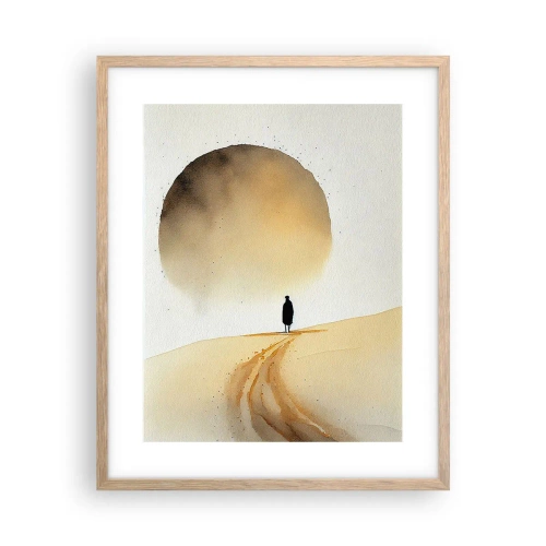 Póster en marco roble claro - Siempre un anhelo - 40x50 cm