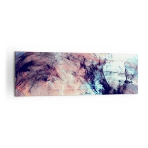 Cuadro sobre lienzo - Impresión de Imagen - Composición abstracta en tonos pastel y oscuros. - 160x50cm - Siente el viento - Decoración de pared moderna para salón y dormitorio ARTTOR