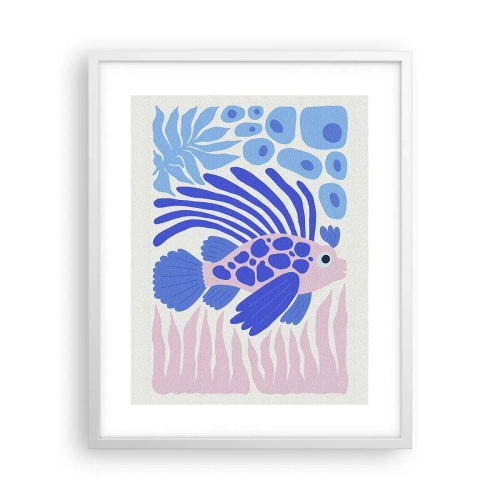 Póster en marco blanco - En su mundo - 40x50 cm