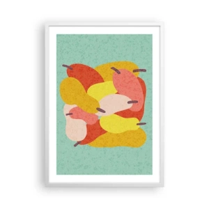 Póster en marco blanco - Saborear el sol del verano - 50x70 cm