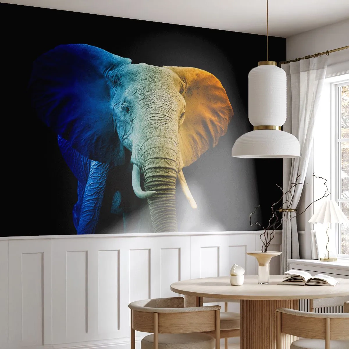Fotomural Premium Canvas - Excéntrico, no un bicho raro - Abstracción, Elefante, animales - 250x175 cm
