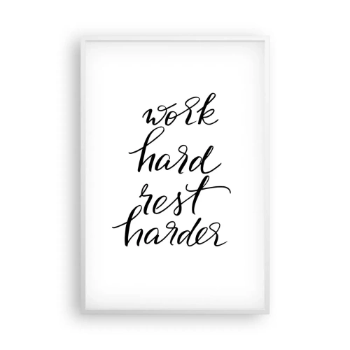 Póster en marco blanco - Balance de vida - 61x91 cm