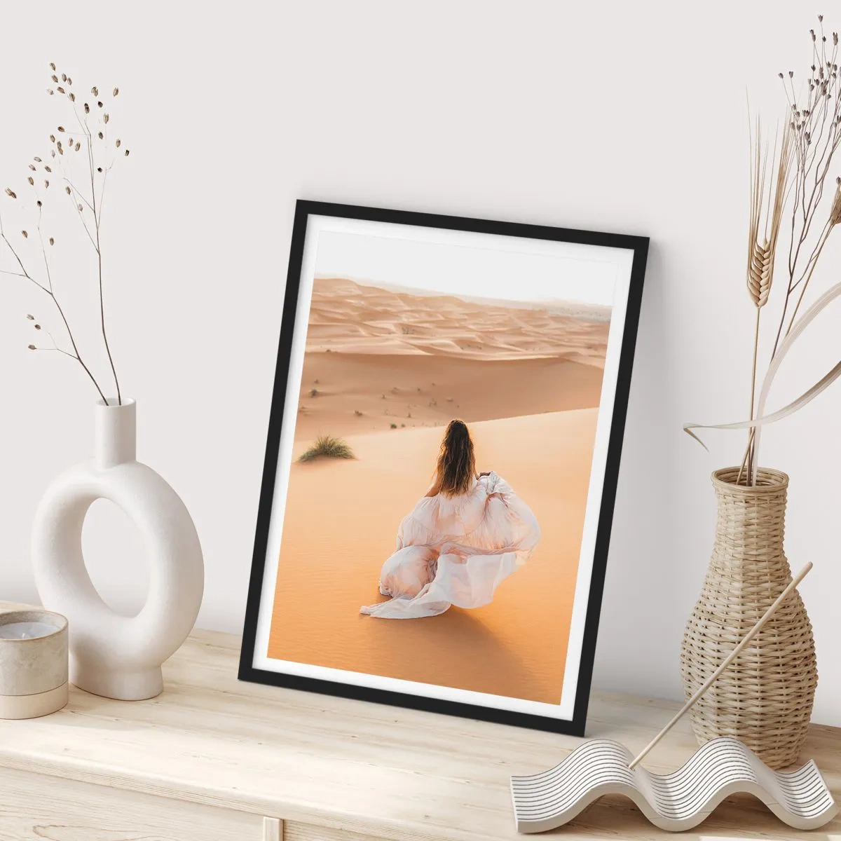 Póster en marco negro - Escapar a la libertad - 30x40 cm