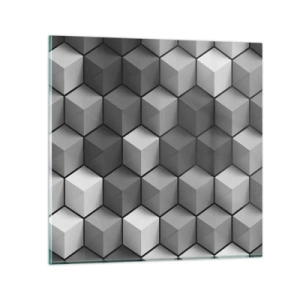 Cuadro sobre vidrio - Impresiones sobre Vidrio - Rompecabezas cubista - 40x40 cm