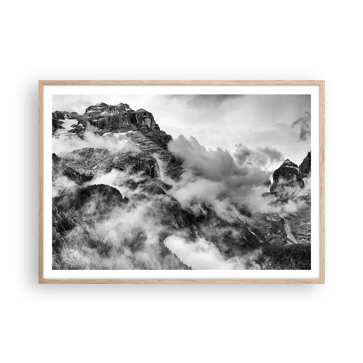 Póster en marco roble claro - Hermoso y cruel - 100x70 cm