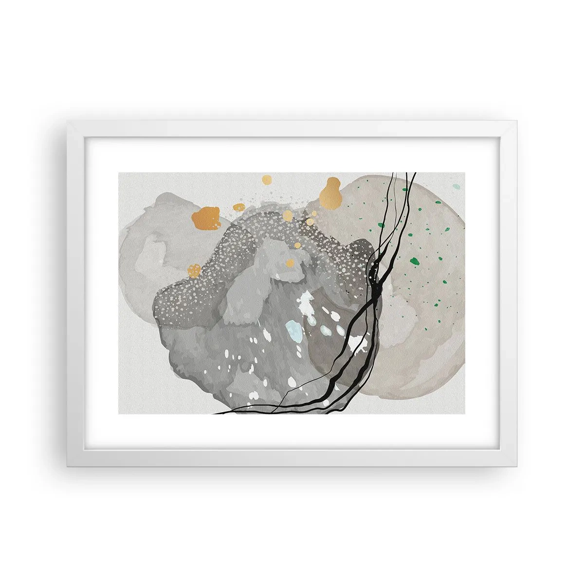 Póster en marco blanco - Composición orgánica - 40x30 cm
