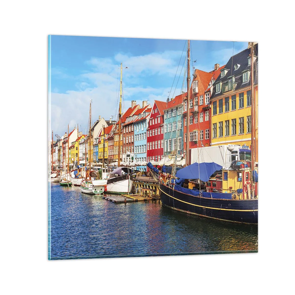 Cuadro sobre vidrio - Impresiones sobre Vidrio - Muelle alegre - 50x50 cm