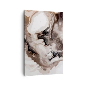 Cuadro sobre lienzo - Impresión de Imagen - Patrón abstracto en tonos marrones y blancos. - 80x120cm - El nacimiento de una galaxia - Decoración de pared moderna para salón y dormitorio ARTTOR
