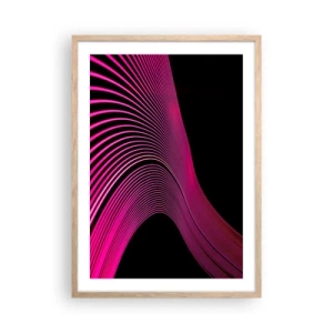 Póster en marco roble claro - Avenida de luz - 50x70 cm