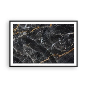 Póster en marco negro - La vida interior de la piedra - 91x61 cm