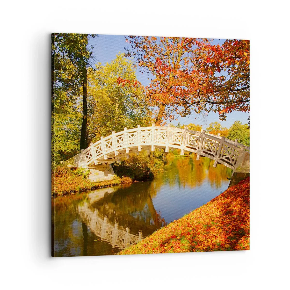 Cuadro sobre lienzo - Impresión de Imagen - En un puente blanco de suspiros - 60x60 cm