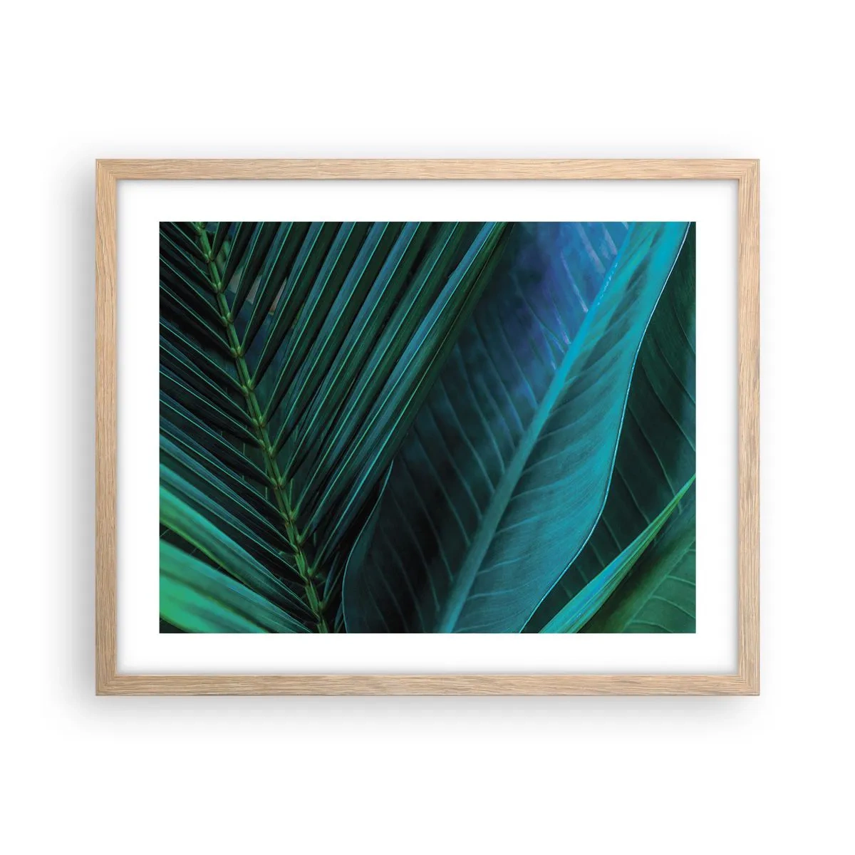 Póster en marco roble claro - Anatomía del verde - 50x40 cm