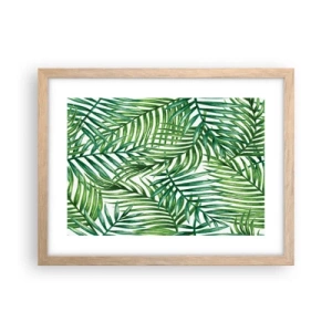 Póster en marco roble claro - Bajo el verde - 40x30 cm