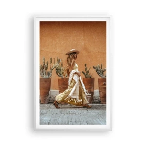 Póster en marco blanco - Estilo hippie - 61x91 cm