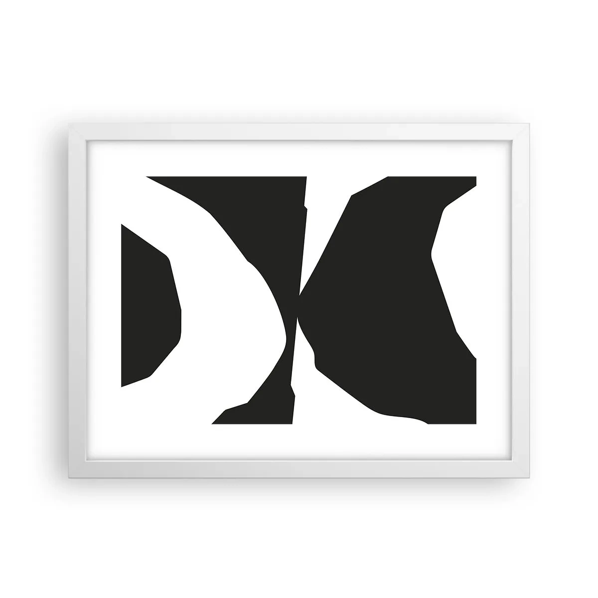 Póster en marco blanco - Positivo-negativo - 40x30 cm