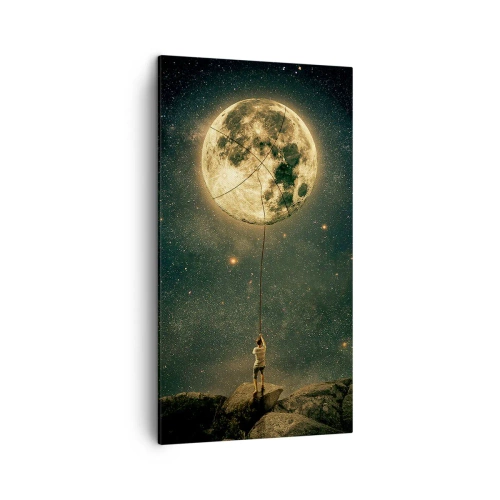 Cuadro sobre lienzo - Impresión de Imagen - El que robó la luna - 45x80 cm