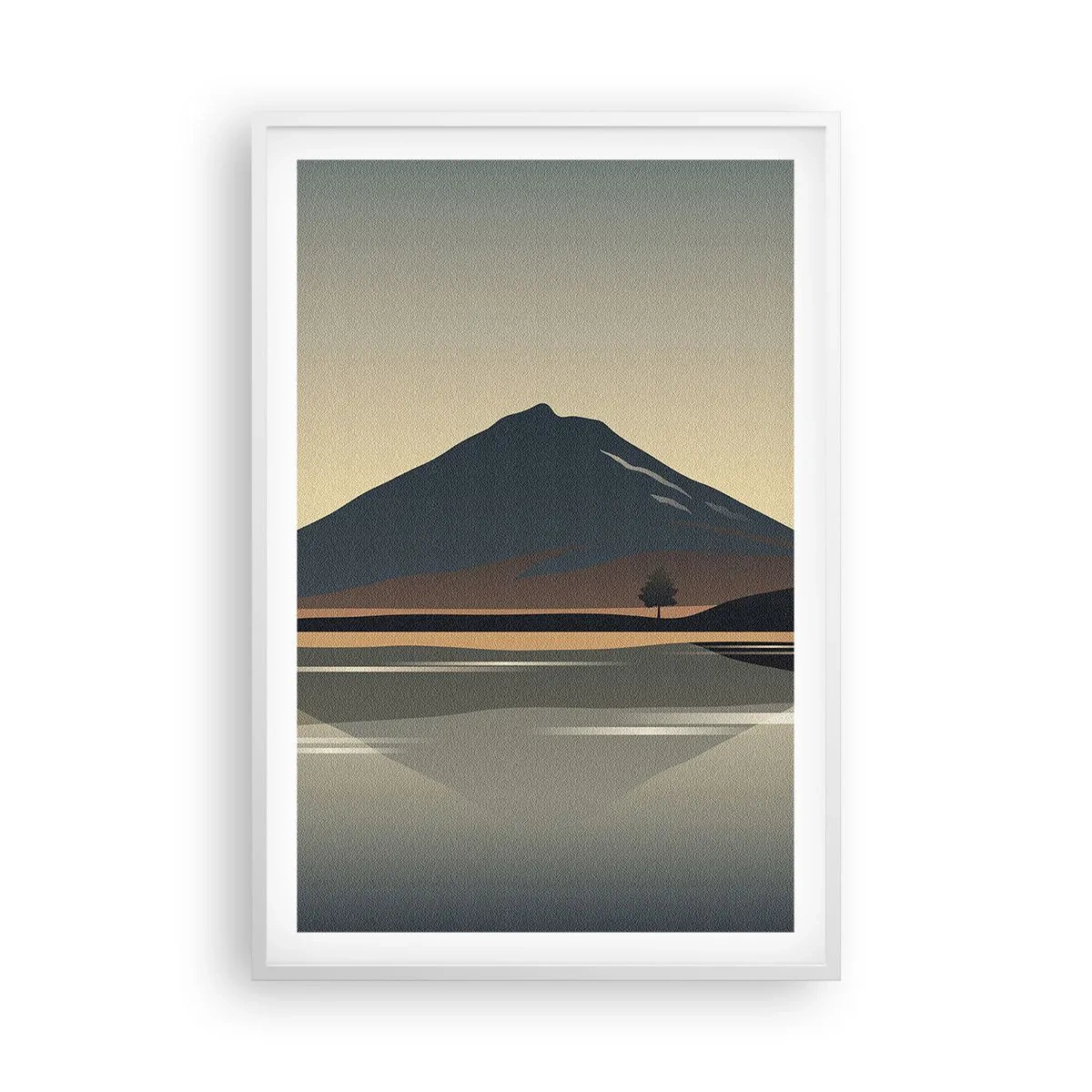 Póster en marco blanco - Reflejo de espejo - 61x91 cm