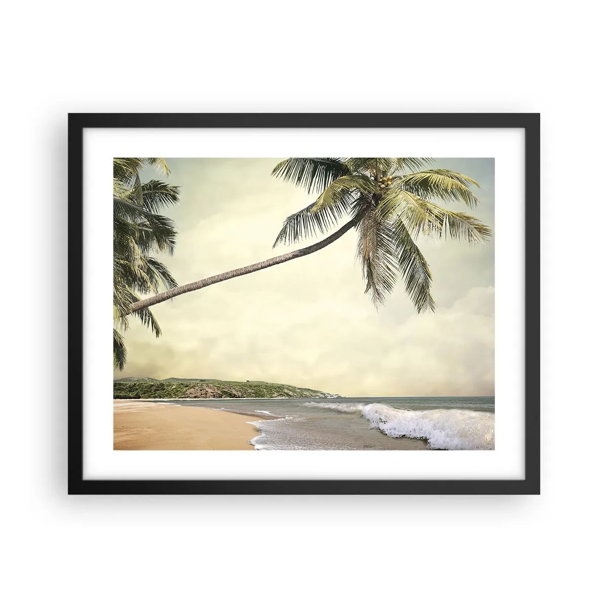 Póster en marco negro - Sueño tropical - 50x40 cm