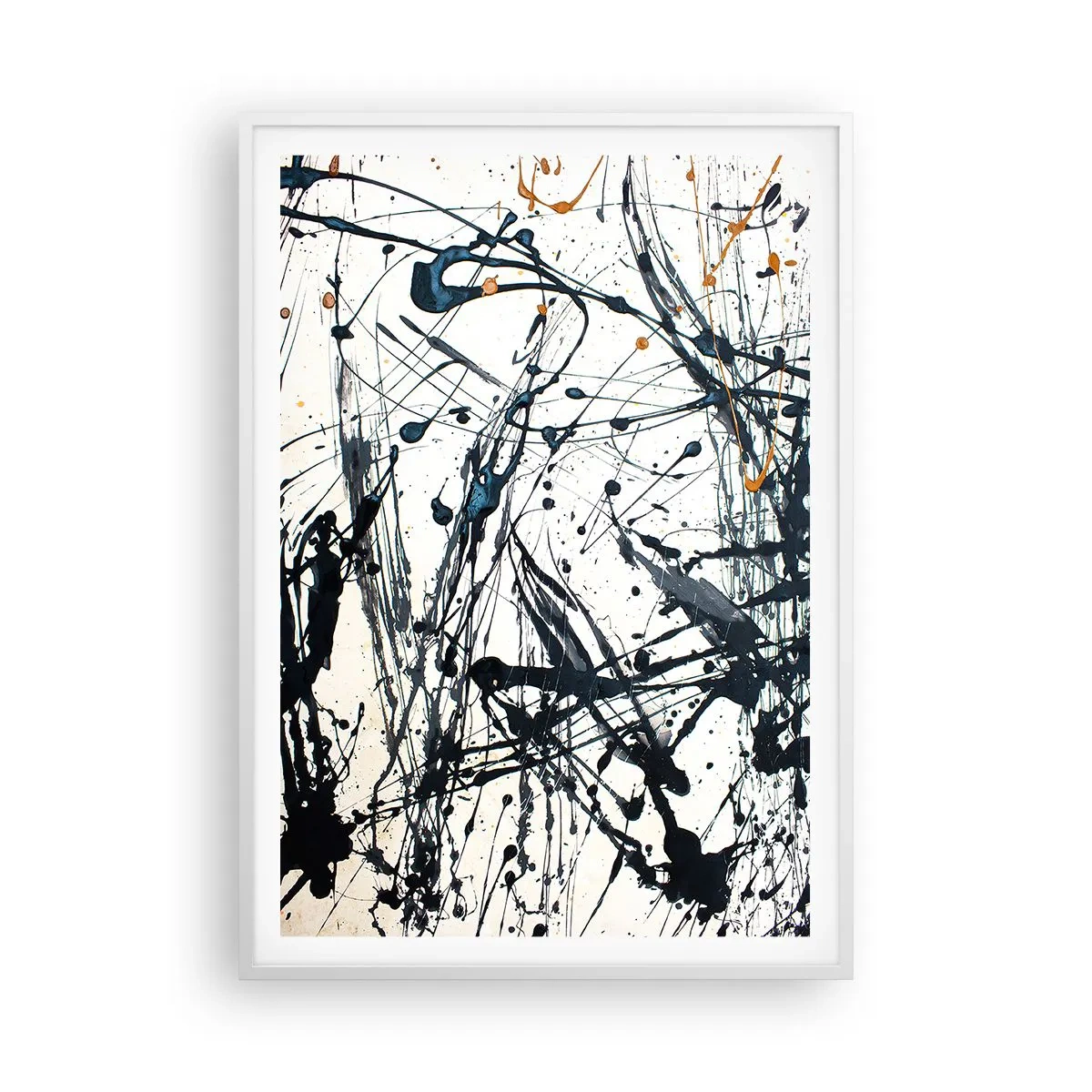 Póster en marco blanco - Abstracción expresionista - 70x100 cm