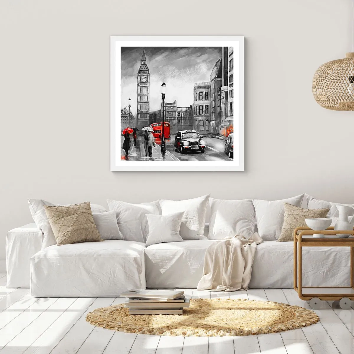 Póster en marco blanco - No tan gris como la pintan - 50x50 cm