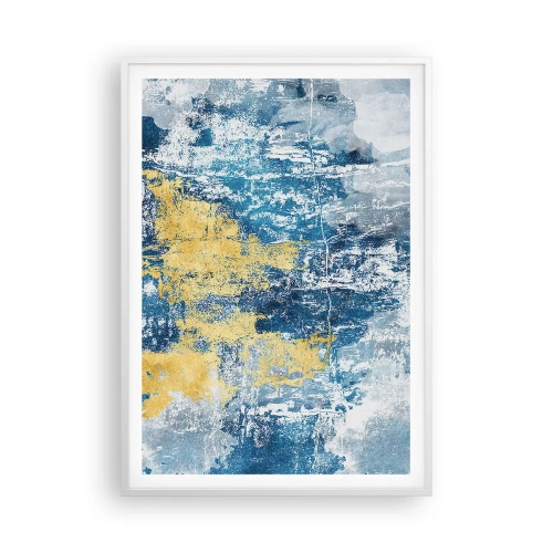 Póster en marco blanco - Una abstracción serena - 70x100 cm
