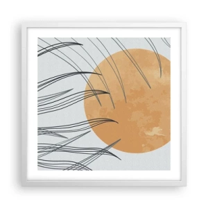 Póster en marco blanco - Siempre hacia el sol - 50x50 cm
