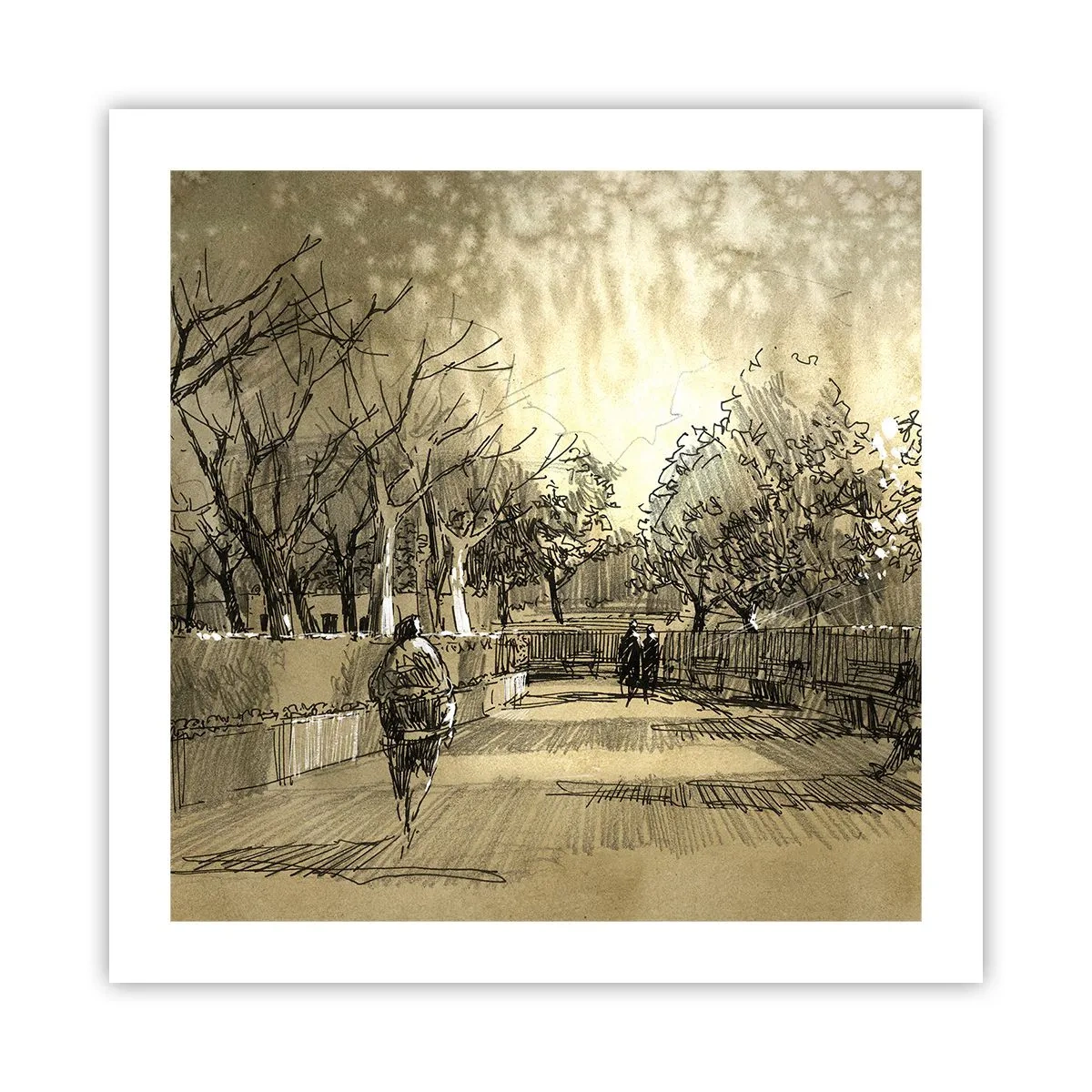 Póster - Un momento hecho a pluma - 50x50 cm